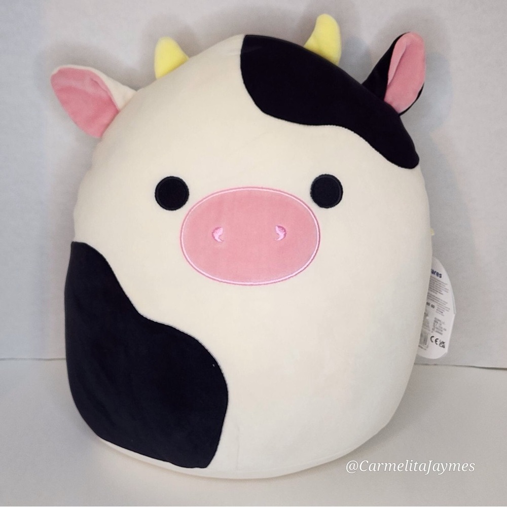 CONNOR 🐮 Black & White Cow Original Squishmallow By Kellytoy ☆ NWT ☆